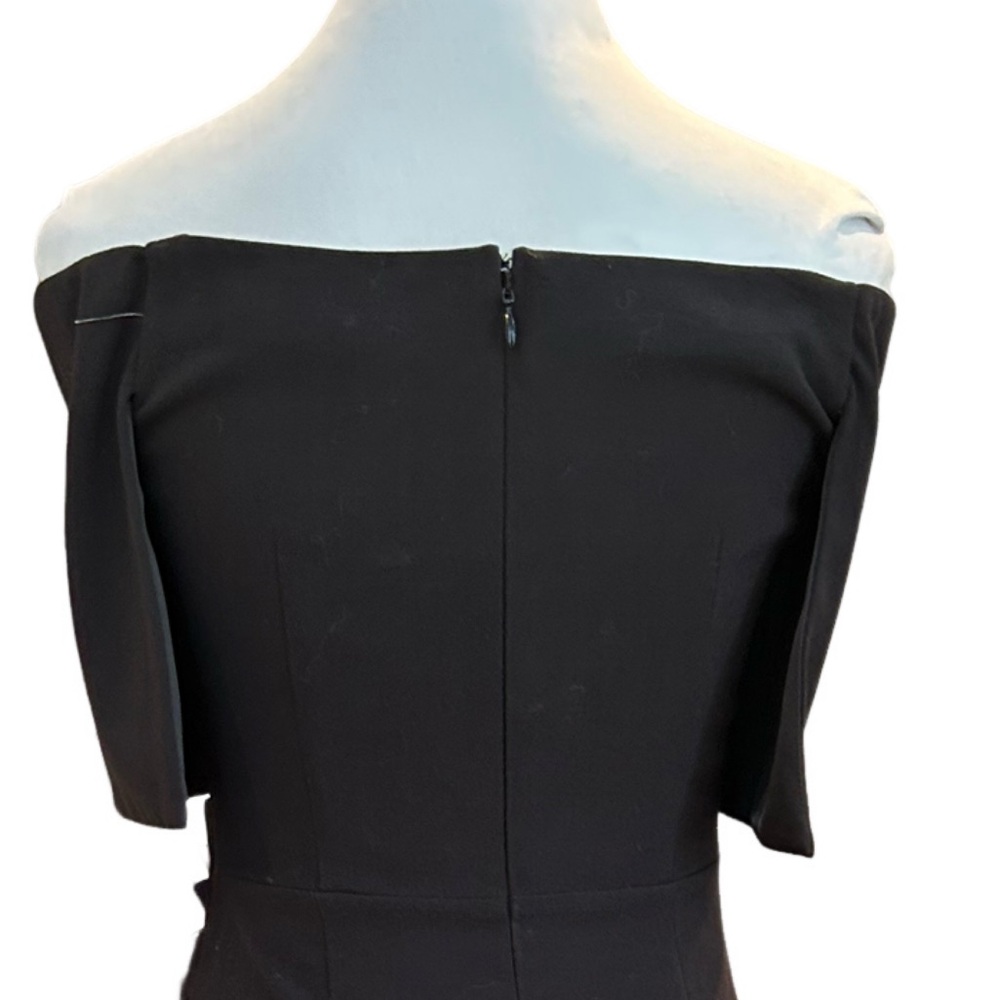 Vince Camuto Black Off Shoulder Foldover Cocktail Dress NWT Size 2 - Picture 4 of 13